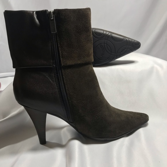 Kenneth Cole Reaction Brown Suede Boots Sz 7 - Picture 7 of 8